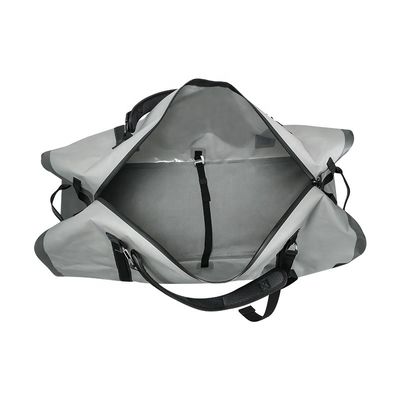 Jasnoszara wodoodporna torba sportowa 120 l do turystyki na świeżym powietrzu Camping