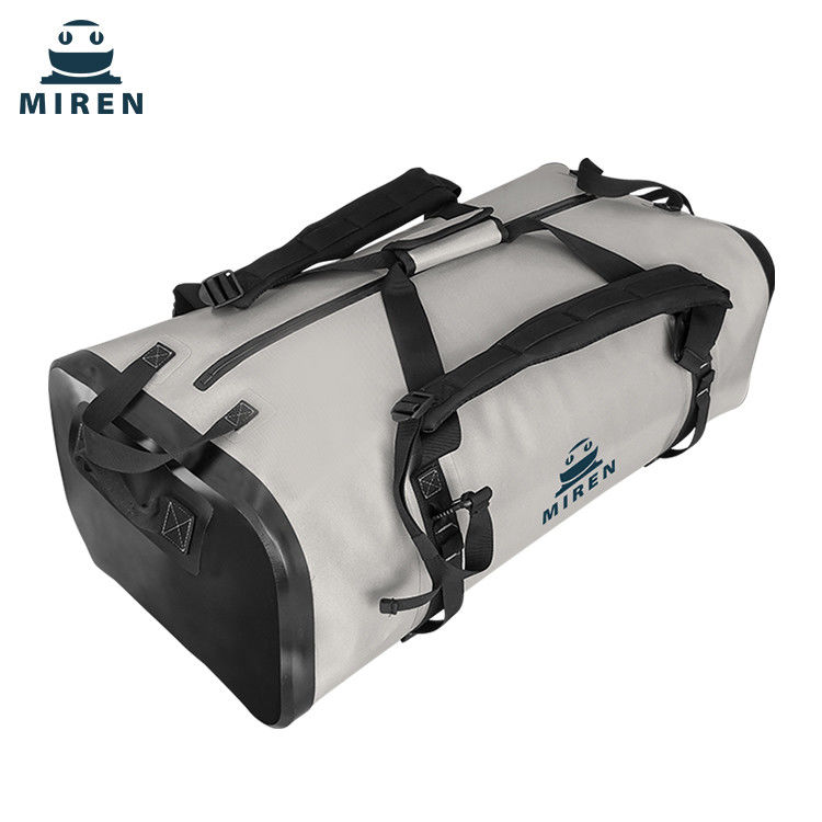 Wodoodporna torba sportowa Dry Bag 70 litrów Jasnoszary kolor Materiał TPU
